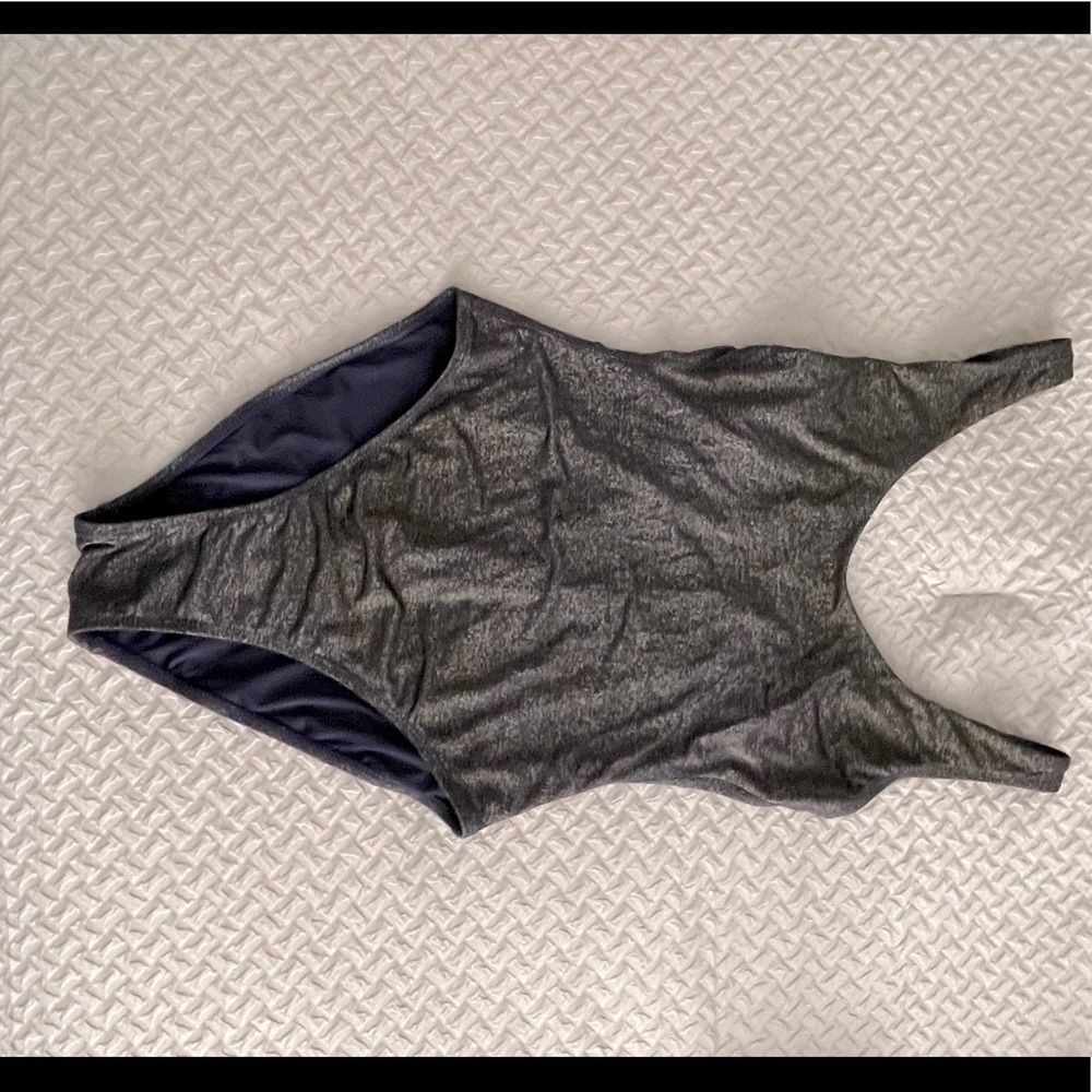 Andie one piece navy blue glitter swim suit